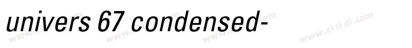 univers 67 condensed字体转换